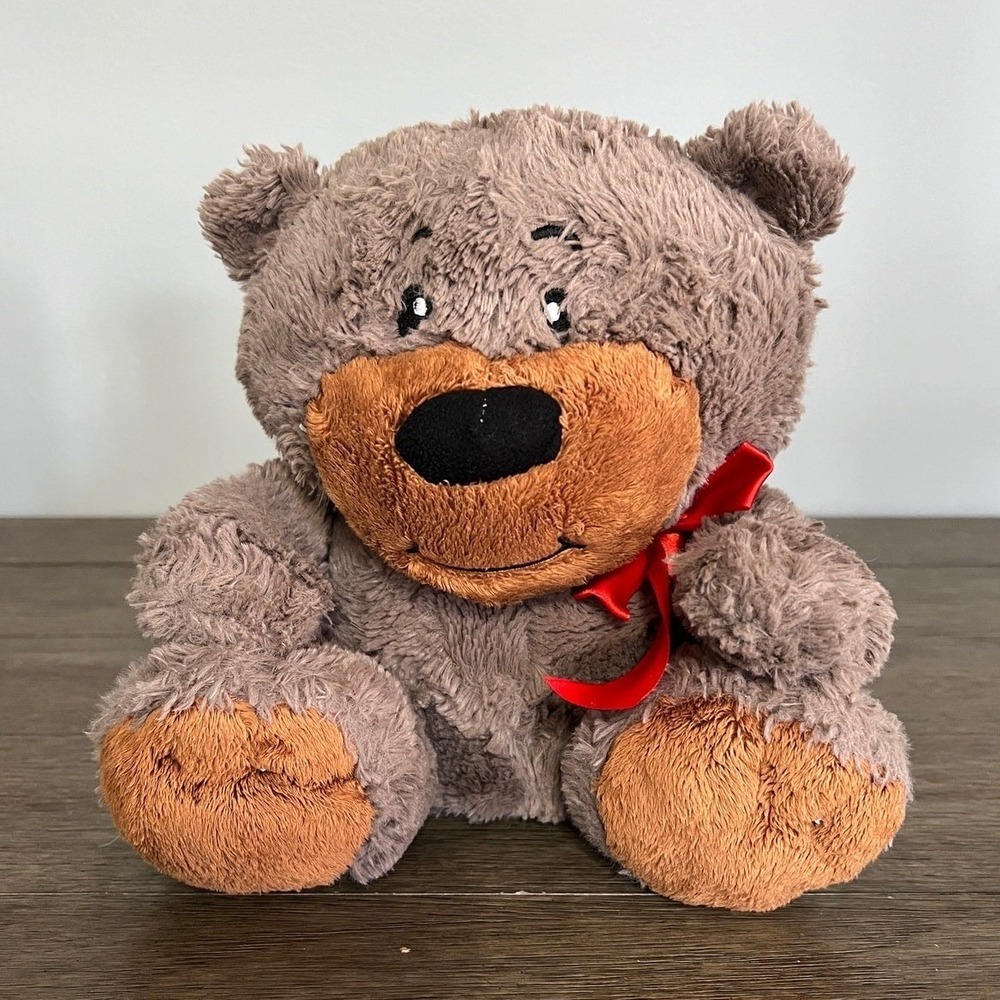 Animal Adventure Sweet Spouts Brown Teddy Bear Plush Stuffed Animal Toy Red Bow